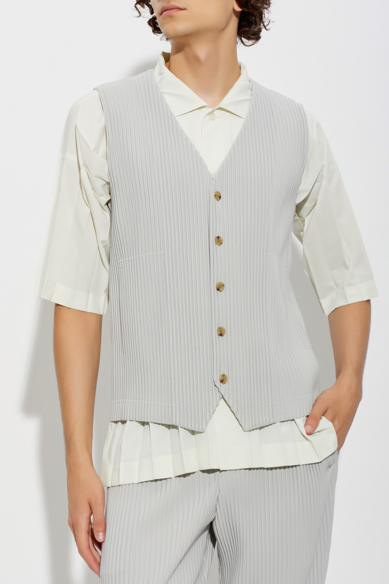 Homme Plissé Issey Miyake Pleated vest | Men's | Vitkac